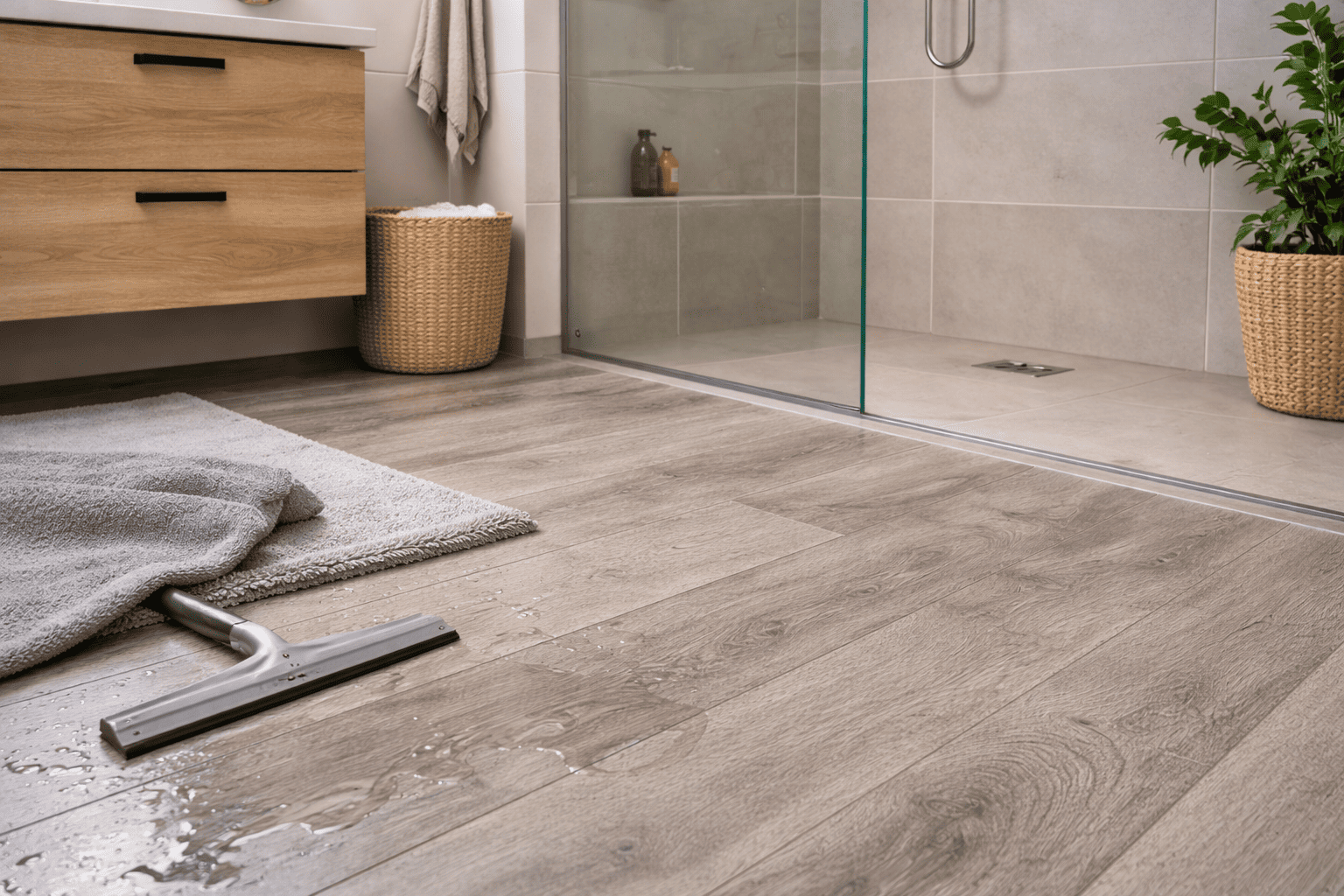 Vinyl vloer in badkamer