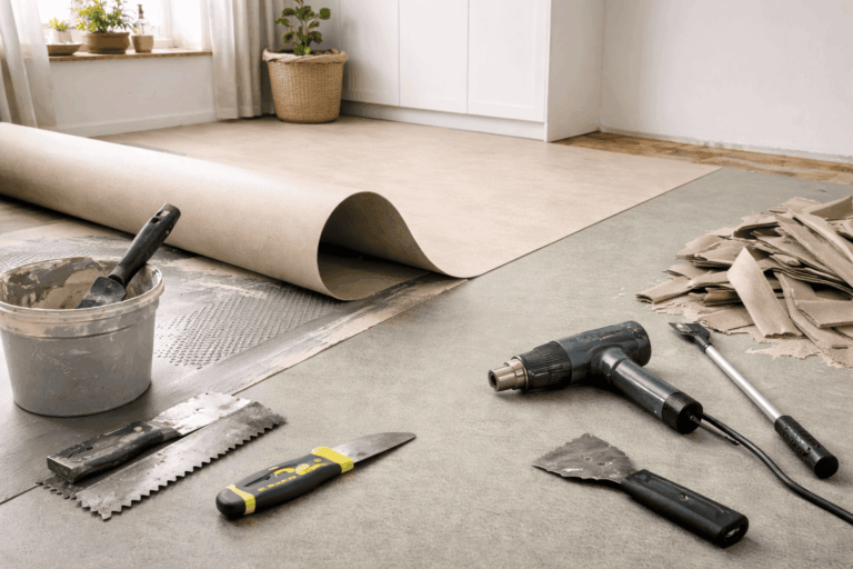 Linoleum vloer leggen