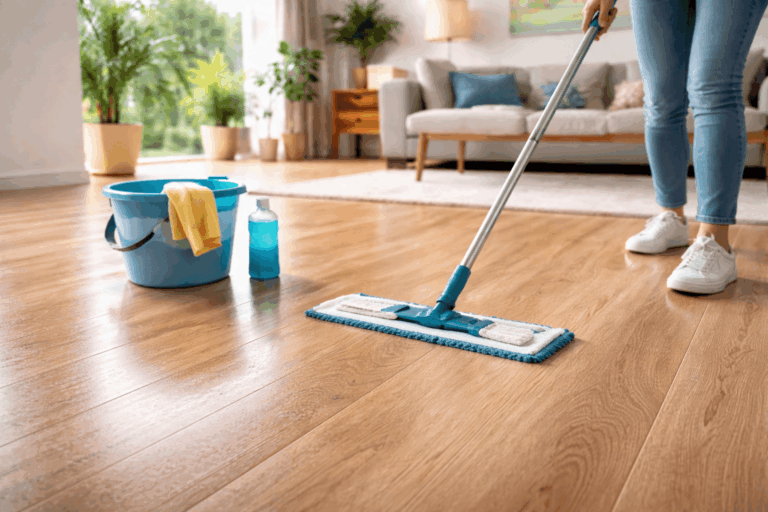 Houten vloer schoonmaken