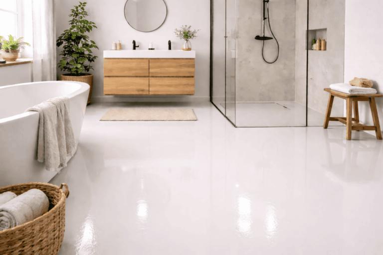 Epoxy vloer-badkamer