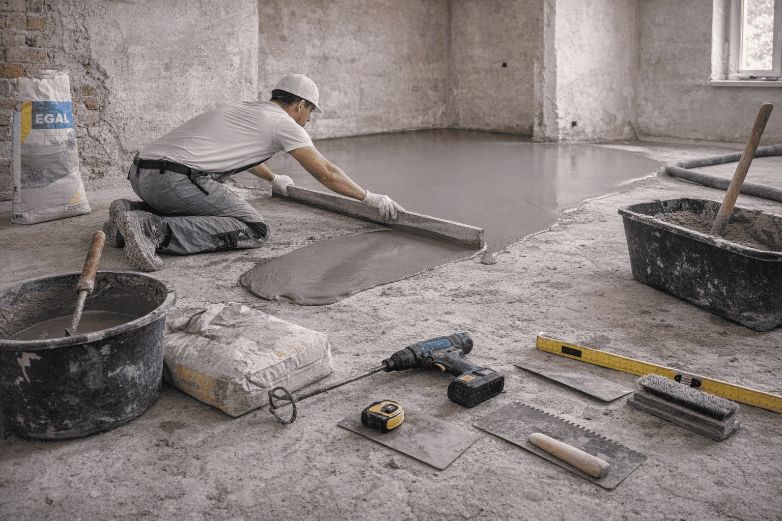 Zelf vloer egaliseren