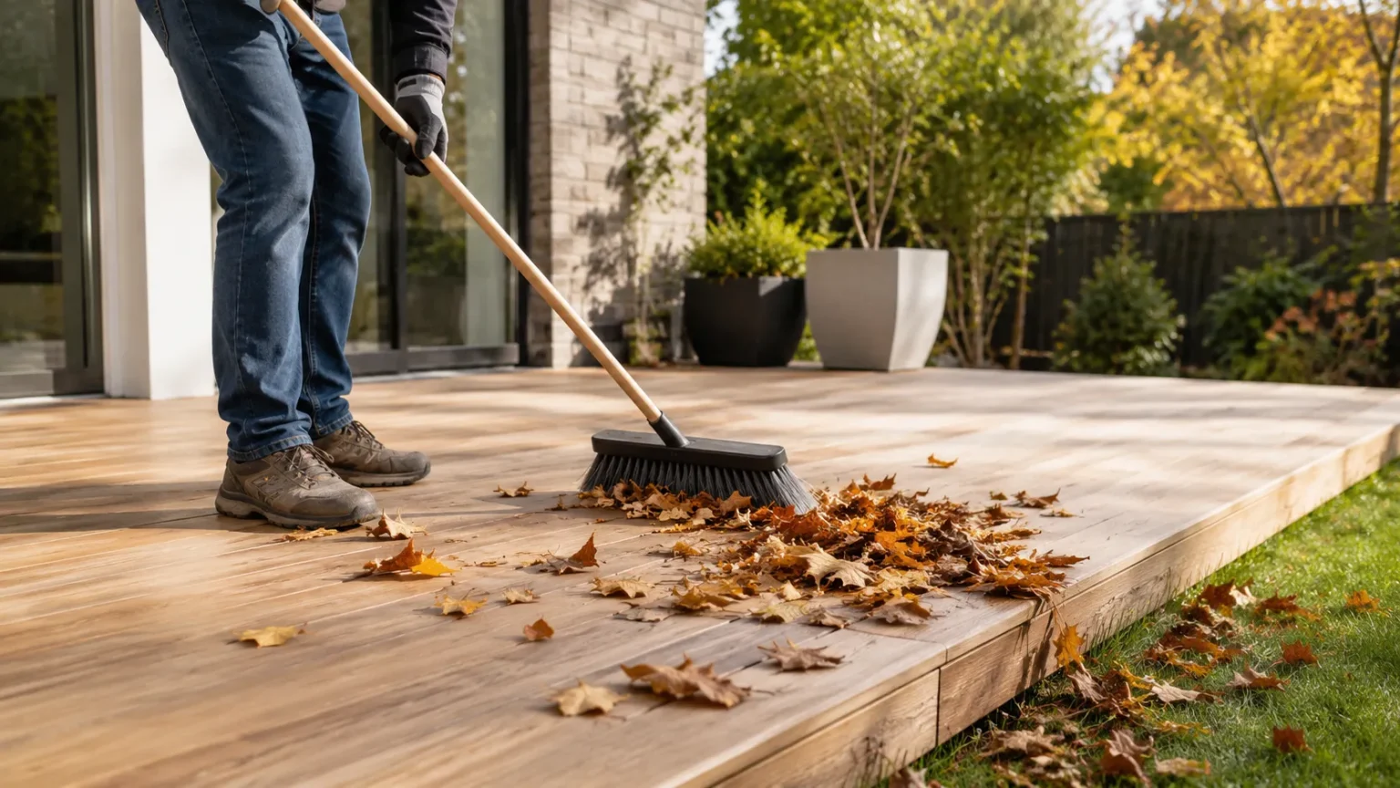Bladeren terras verwijderen: tips voor schoon terras
